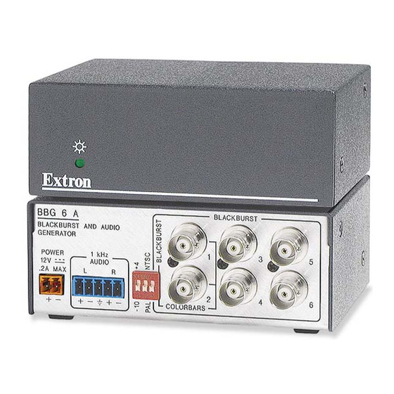 Extron electronics BBG 6 A Specification Sheet