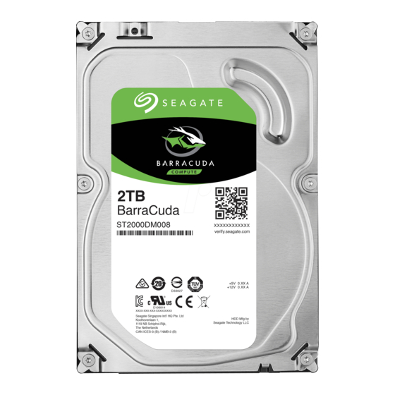 Seagate Barracuda ST2000DM008 Product Manual