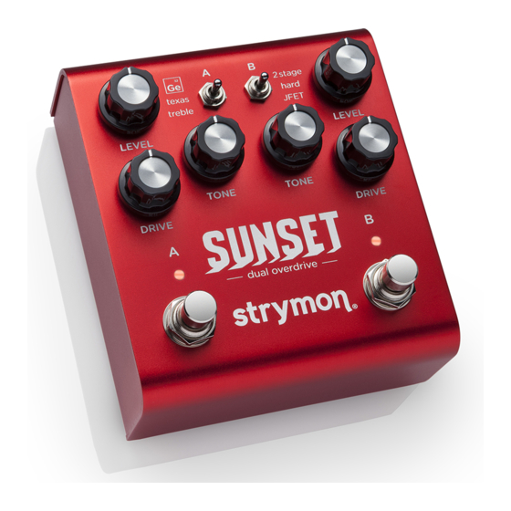 Strymon SUNSET Quick Start Manual