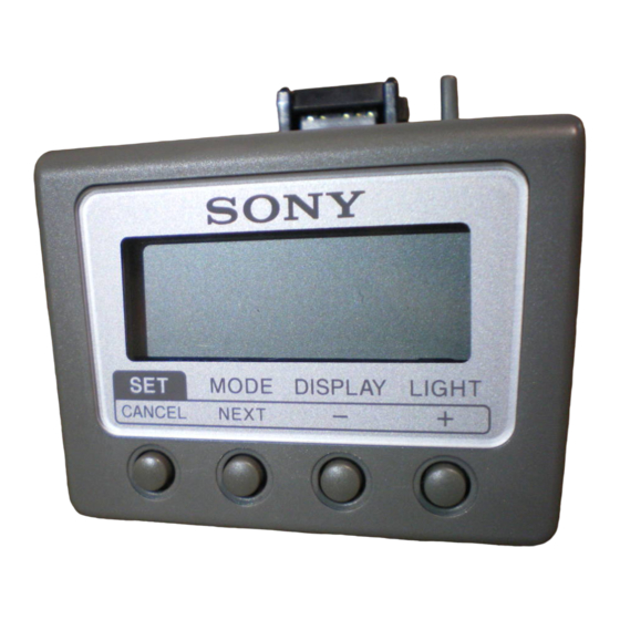 Sony ERA-301P2 Operating Instructions  (primary manual) Operation Instructions Manual