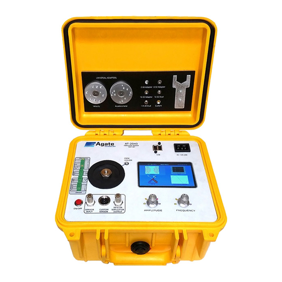 User Manuals: AGATE TECHNOLOGY AT-2040 Calibrator