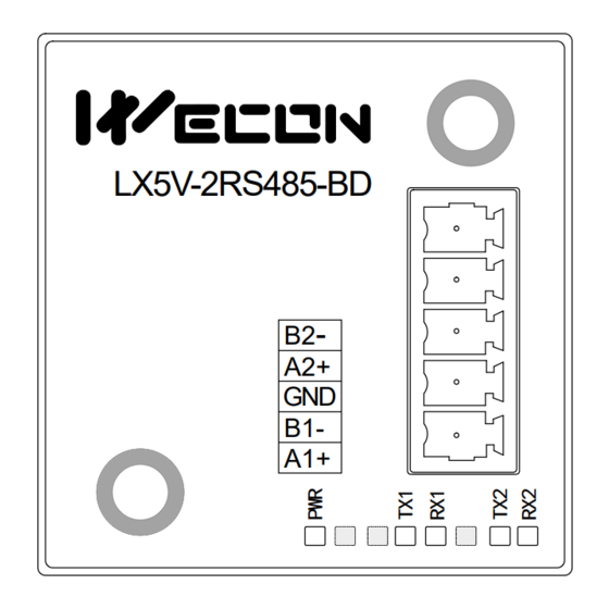Wecon PLCLV5V-2RS485BD Manual