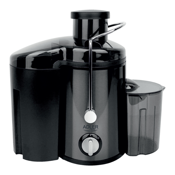 Adler Europe AD 4132 Juice Extractor Manuals