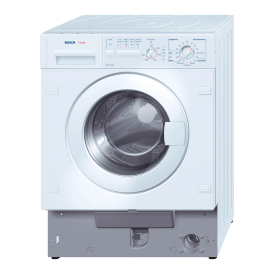 Bosch Washing Machine Installation And Instruction Manual