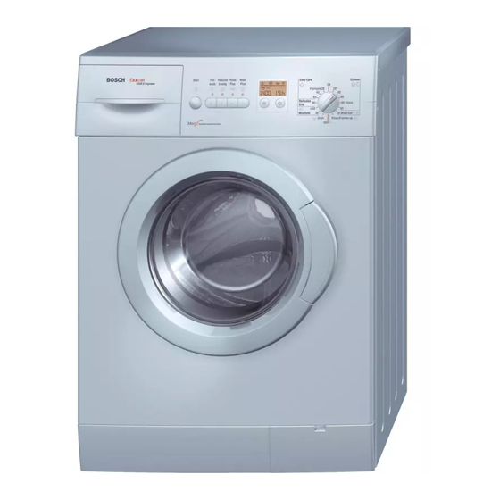 Bosch Washing Machine Instruction Manual And Installation Instructions