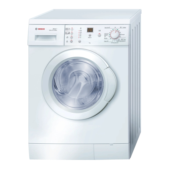 Bosch Washing machine Instruction Manual