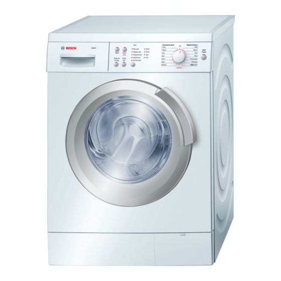 Bosch Washing machine Operating Instructions Manual