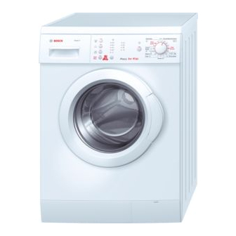 Bosch Washing machine Operating Instructions Manual