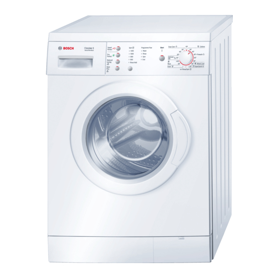Bosch washing machine Instructions Manualnual