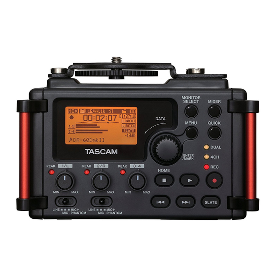 Tascam DR-60D mkII Owner's Manual