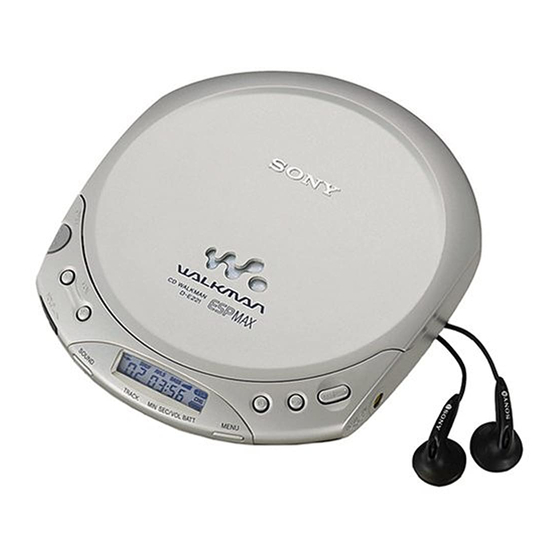 Sony D-E221 Service Manual