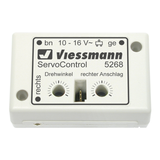 Viessmann 5268 Servocontrol Manual