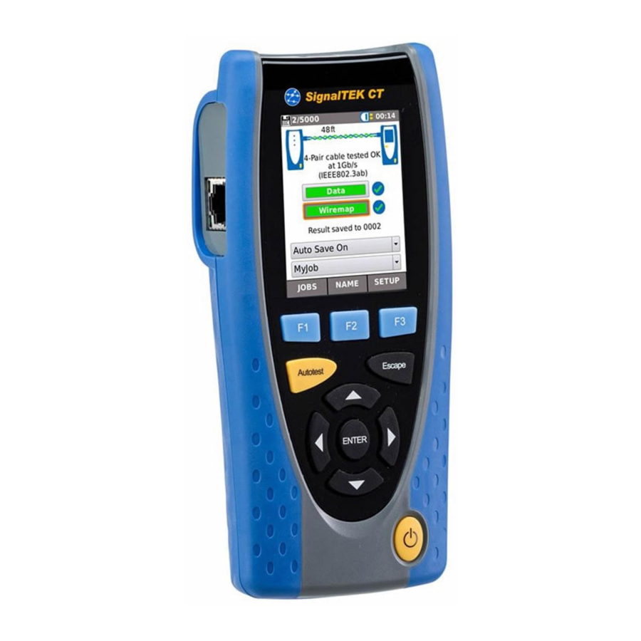 IDEAL Networks SignalTEK CT User Manual