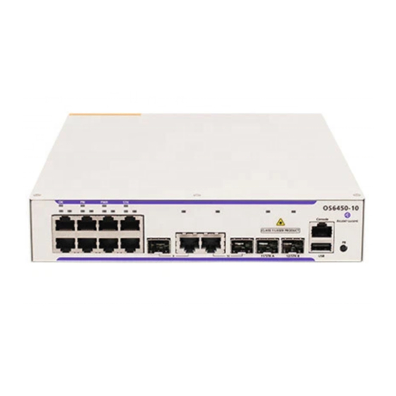 Alcatel-Lucent OmniSwitch 6450 Series Getting Started Manual