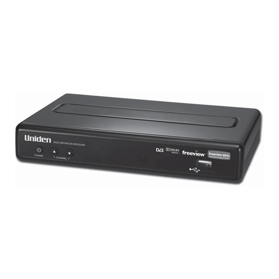 Uniden HD9000UPVR Owner's Manual