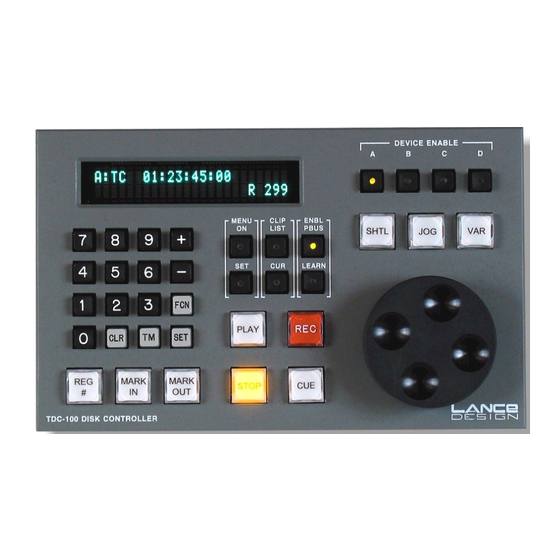 Lance TDC-100 Installation And Operation Manual