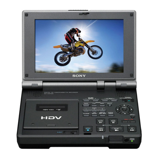 Sony GV-HD700E Operating Manual