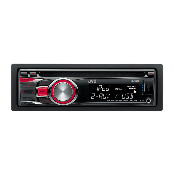 JVC KD-R521 Installation & Connection Manual