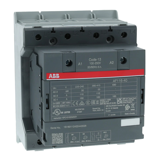 ABB AF116-40 Safety Instruction