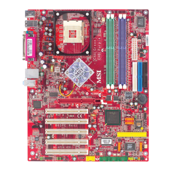 MSI 865PE NEO2-LS - Motherboard - ATX User Manual