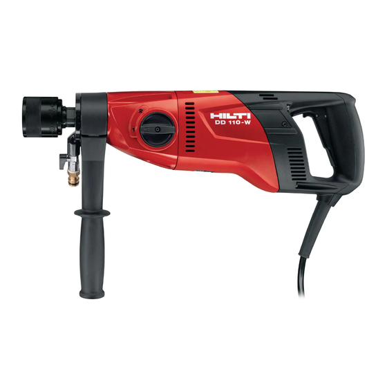 Hilti DD110-W Operating Instructions Manual