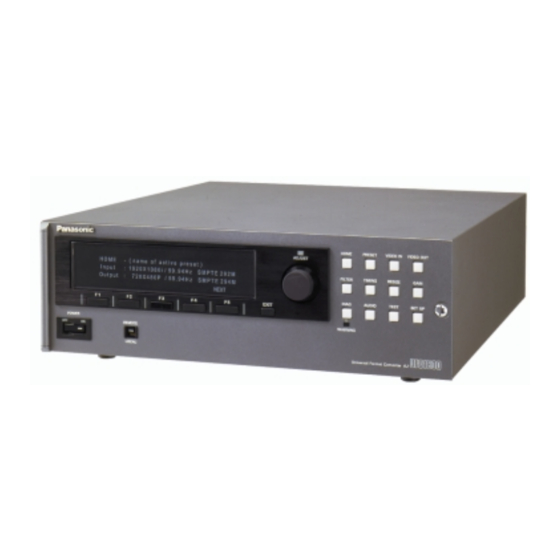 Panasonic AJUFC1800 - HD STANDARDS CONVERT Manuals