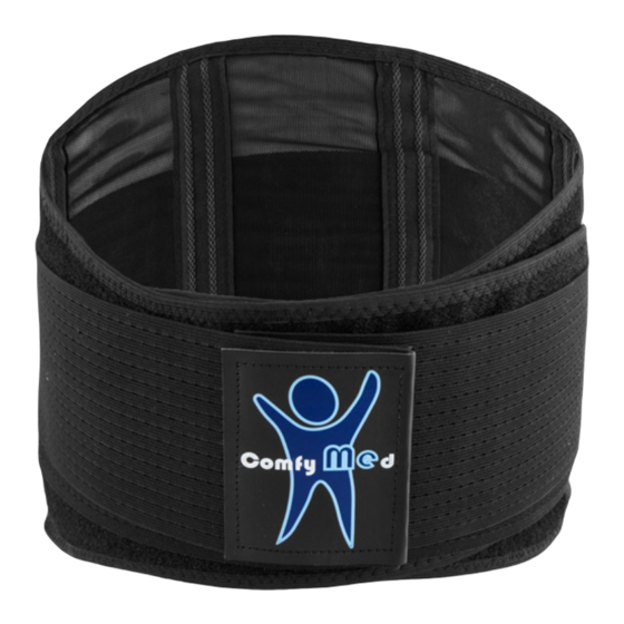 Comfy Med Back Brace CM-SB01 Instruction Manual