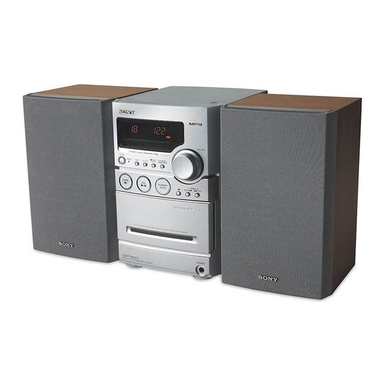 Sony CMT-NEZ3 Operating Instructions