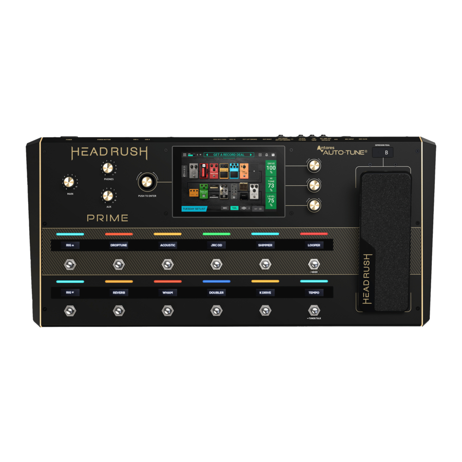 HEADRUSH Prime - Guitar FX/Amplifier Quick Start Guide