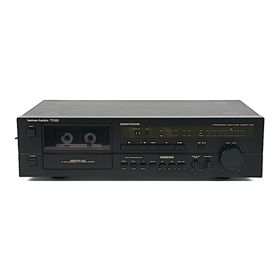 Harman Kardon TD262 Instruction Manual
