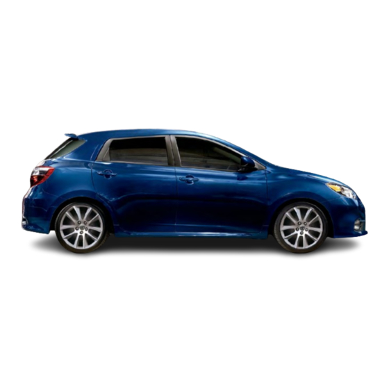 Toyota 2013 Matrix Quick Manual