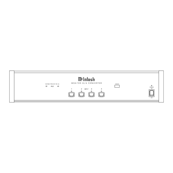 McIntosh MDA700 Owner's Manual
