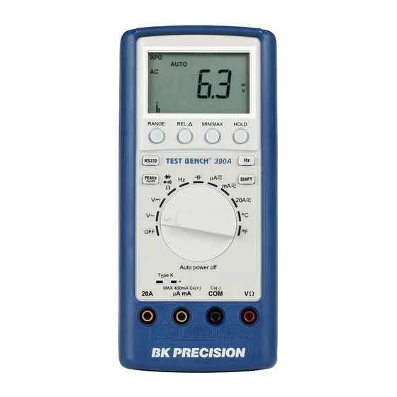 BK Precision 390A Instruction Manual