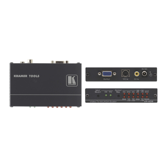 Kramer VP-409 Quick Start Manual