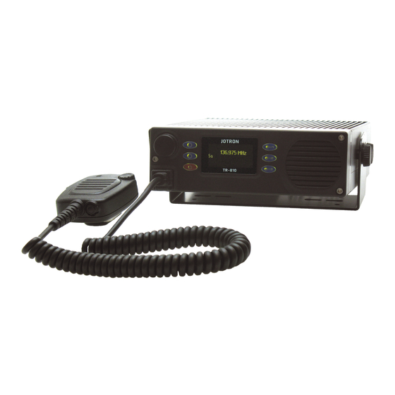 jotron TR-810 Operator And Installation Manual