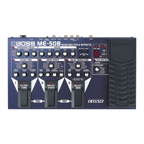 Boss ME-50B Owner's Manual