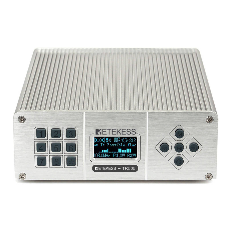 Retekess TR505 - FM Transmitter Manual