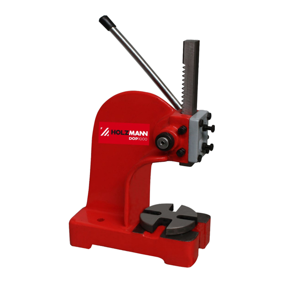 HOLZMANN MASCHINEN DOP1000 User Manual