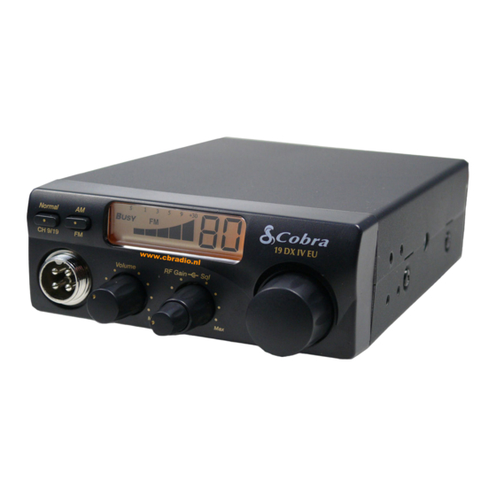 Cobra 19 DX IV EU Owner's Manual