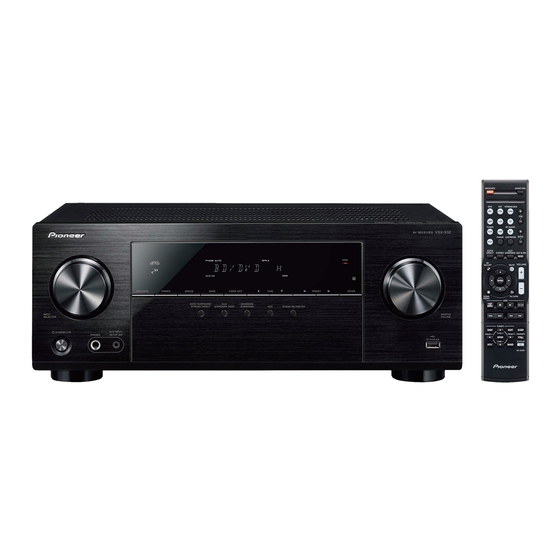 Pioneer SX-SW330 Operating Instructions Manual