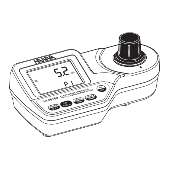 Hanna Instruments HI 96750 Instruction Manual
