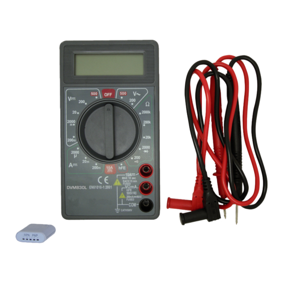 Velleman DVM830L Manual