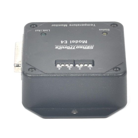 SensaTronics E Quick Start Manual