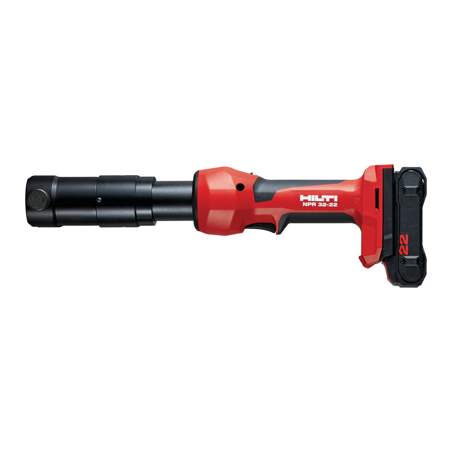 HILTI Nuron NPR 32-22 - Pipe Press Tool Manual