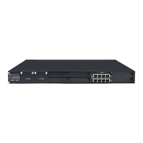 AudioCodes Mediant 2600 SBC Hardware Installation Manual