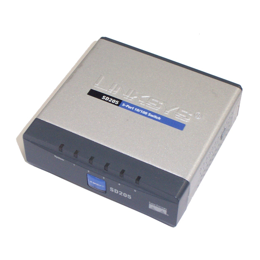 Linksys SD205 - Small Business Unmanaged Switch Manuals
