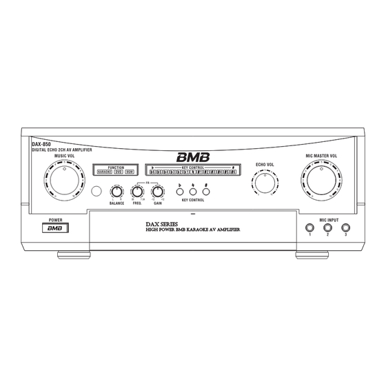 BMB DAX-850(SE)II Operating Instructions Manual
