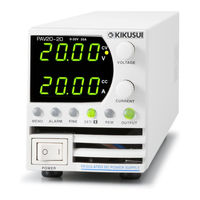 Kikusui PAV320-1.3 Manual