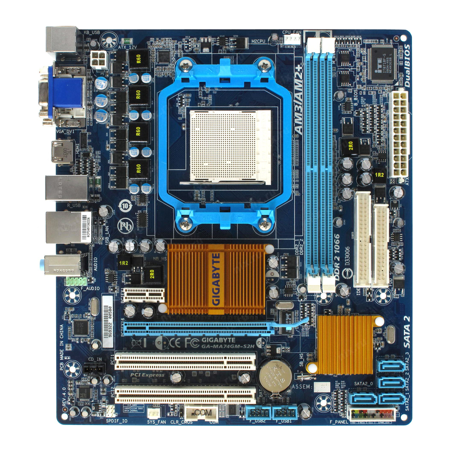 Gigabyte GA-MA74GM-S2 User Manual