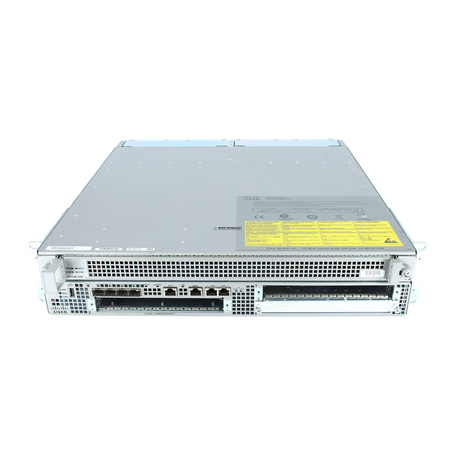 Cisco ASR1002 Quick Start Manual